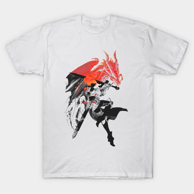 Princess and Dragon T-Shirt by stingi